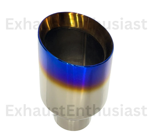2.5” Inlet 5” Outlet 9” Long Exhaust Tip SS304 Weld-On